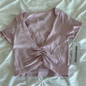 Urban outfitters pink cropped top
